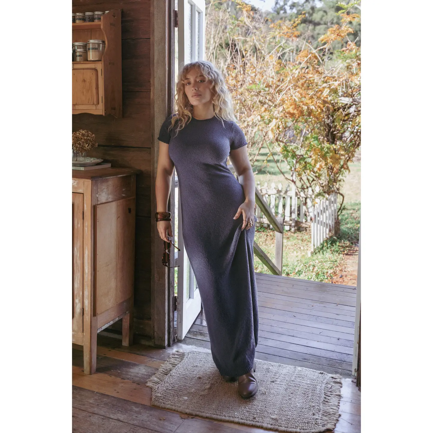 Lowell Knit Maxi Dress - Navy - TikTok Shop
