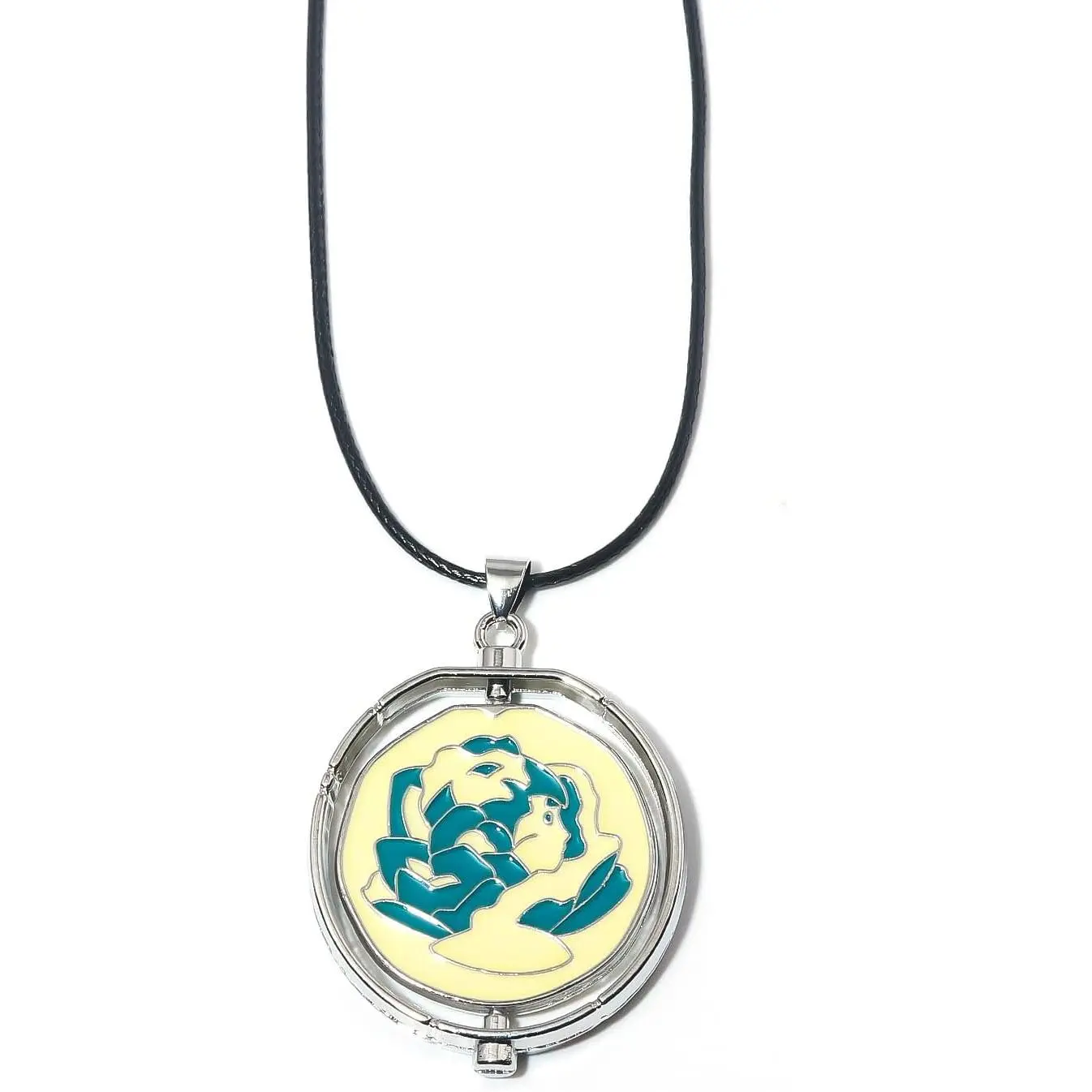 Elegant Arcane Rose Pendant Necklace - Flip over design with delicately carved flowers - Gift to Witness Love and Friendship