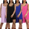 Women Plus Size 2 Piece Outfits Casual Sleeveless Tunic Tops Short Athletic Sets Oversized Pickleball Workout T shirts Shorts Sweatsuits soft comfortable leggings stylish holiday party rave outfits Mother Christmas gift SummerVibes