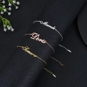 Personalized Adjustable Name Anklet in Cursive Font