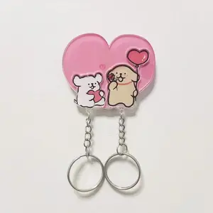 Keychain - Cute and Special Couple Keychain Hanger with Colorful House Design, Dual Keychains, Easy Installation, Ideal for Couple Enthusiasts