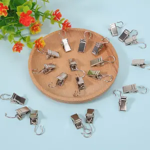 150 piece Stainless Steel Curtain Clips Curtain Clips for Hanging Shower Curtain Hooks Clips Home Decoration Silver Metal Clamp Hooks for Curtain Rail, Shower Curtains, Door Curtains