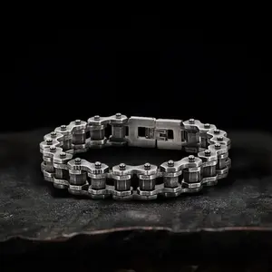 GTHIC Vintage Fashion Motorcycle Chain Bracelet Biker Jewelry for Men Daily Wear Father's Day Gift