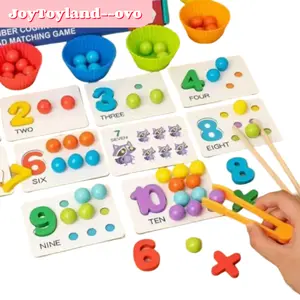 Color Digital Learning Game Set, Number Matching & Bead Sorting Game, Boost Kids' Logic & Cognitive Development, Practice Fine Motor Skills, Enhance Number & Color Recognition Animals