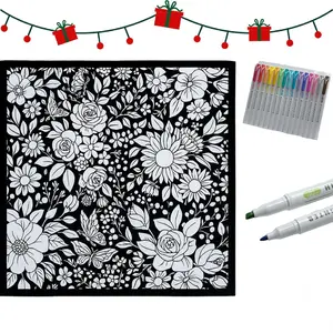 DIY Coloring with Watercolor Pencils, 50x60 Inch Color Your Own Fuzzy Velvet Washable Available Creative Personalized Cozy Home Decor Ideal Boho Style Blanket