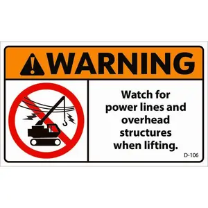 D-106 Warning: Watch for Power Lines