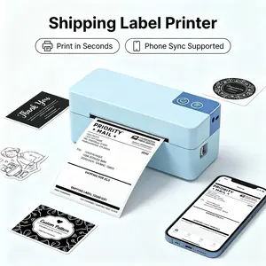NELKO 4"X6" Shipping Label Printer, Bluetooth Wireless Thermal Label Printer, Compatible with iOS, Android, Windows, Mac, AI Printer, Widely Used for Etsy, Ebay, Shopify, USPS#SummerVibes outdoorfun