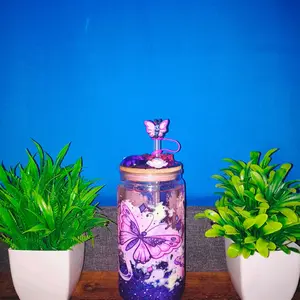 Butterfly Personalized Cup Snowglobe 16oz - Unique Design with Butterfly Motif and 16oz Capacity