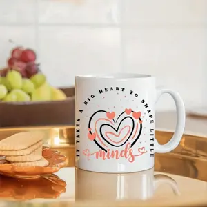 Christmas Gift for Educators - Ceramic Teacher Appreciation Mug - Machine Washable, Reusable Coffee Cup with Quote - Ideal for Hot & Cold Beverages