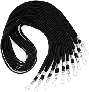 - Bulk Flat Lanyards for ID Badges (Black, 36 Inch, 100 Pack), Comfortable  Straps
