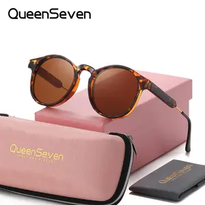 Queenseven Unisex Exquisite craftsmanship Full Frame Sunglasses Swimming Round Frame Sunglasses UV400
