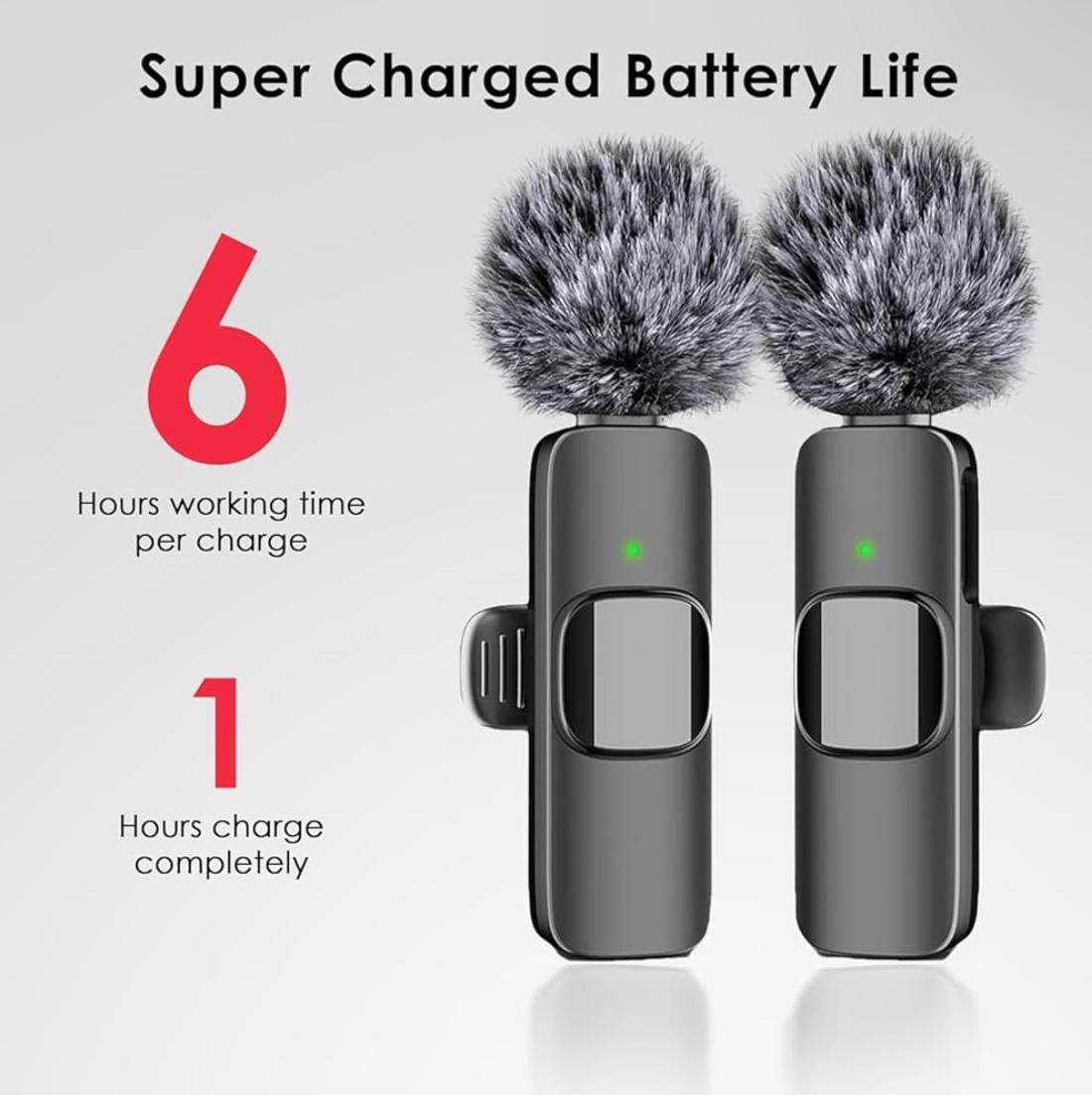 3 in 1 Wireless Microphone for iPhone, Android, Camera, USB-C Microphone, Wireless Lavalier Microphone, Mini Microphone, Noise Canceling Lapel Mic for Interview Video Podcast Vlog