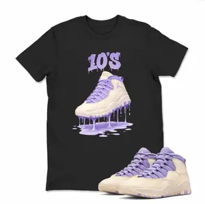 10S Dripping Graphic Tee Shirt To Match J10 Maya Moore Purple Sneakers