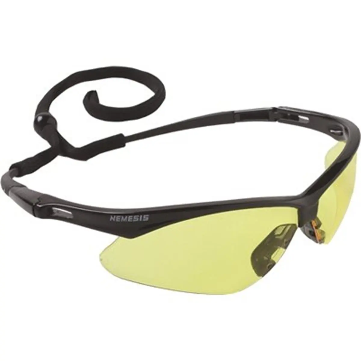 Kleenguard 412-25659 Nemesis Lightweight Protective Safety Glasses for Sports, Nylon Frame, 8 Base Curve, Single-Lens Wraparound Protection, Streamlined Sunglass Styling, Amber Lens, Sun Protection, Stability, Flex Temple Fit