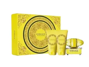 VERSACE WOMEN'S YELLOW DIAMOND 3 PC SET / 1.7 OZ EDT SPR + 1.7 OZ SG + 1.7 OZ BL (L)