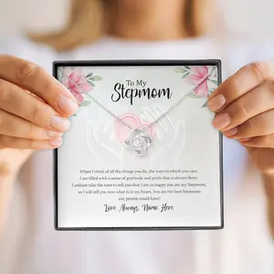 Personalized Stepmom Bonus Mom Necklace - Step Mom Gift Mother Day Necklace BT901B - Necklace Jewelry with Gift Box for Birthday Anniversary