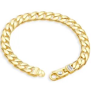 Men's Cuban 14k Gold (47gram) or Platinum (77gram) 8.5mm Link Bracelet 8.5"