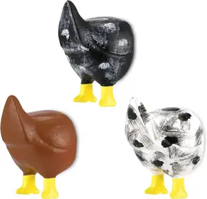 Chicken Butt Magnet – 3 Pcs Funny Fridge Magnets for Home Office | Cute Cartoon Chicken Butt Fridge Magnets | Novelty Animal Butt Magnets & Prank Gift for Adults