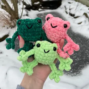 Crochet Frog, Handmade Crochet Plushie