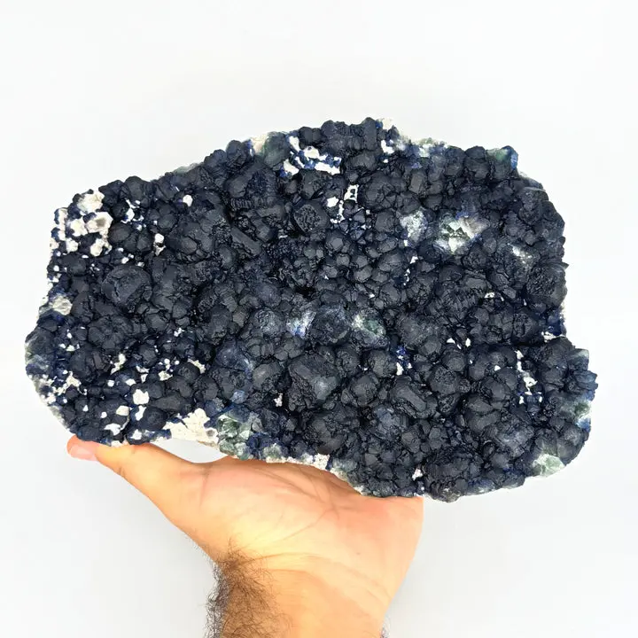Blueberry Fluorite on Quartz (MUSEUM GRADE, Personal Collection)