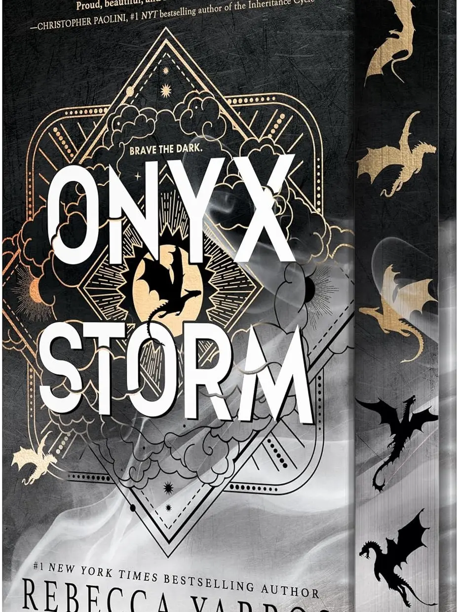 Onyx Storm (The Empyrean, 3) - Elegant Design Book with Rich Fantasy Themes