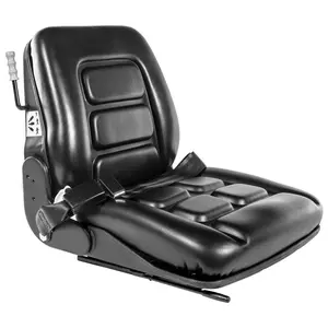 Stark USA Universal Forklift Suspension Seat, Black PVC with Cushioned Polyurethane Sponge, Adjustable Comfortable Car Seat Cushions, Universal Truck Insert, Safety Belt Included for Long Rides
