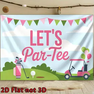 A 2D flat banner, a single-piece party decoration, suitable for golf tournaments, outdoor sports, and birthday celebrations, is an ideal choice for home decoration. It is made of polyester