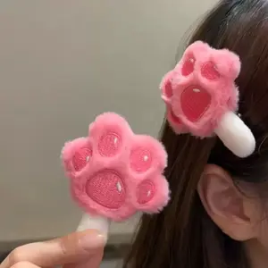 Cute Claw Lollipop Hair Clip, Cartoon Cat Paw Hair Clip, Sweet Girl Bangs Side Clip, Fashion Accessory for Women, Super Cute Clips