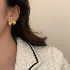[Aileen Jewelry Design] New personalized bow earrings earrings unique design earrings design simple fashion advanced