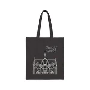 Tartaria Cathedral illustration Tote Bag | Old World architectural canvas