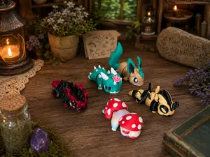 GoodChonk Mini Packs - Mini 3D Prints - Mini Chibi Dragons - Mini Figurines