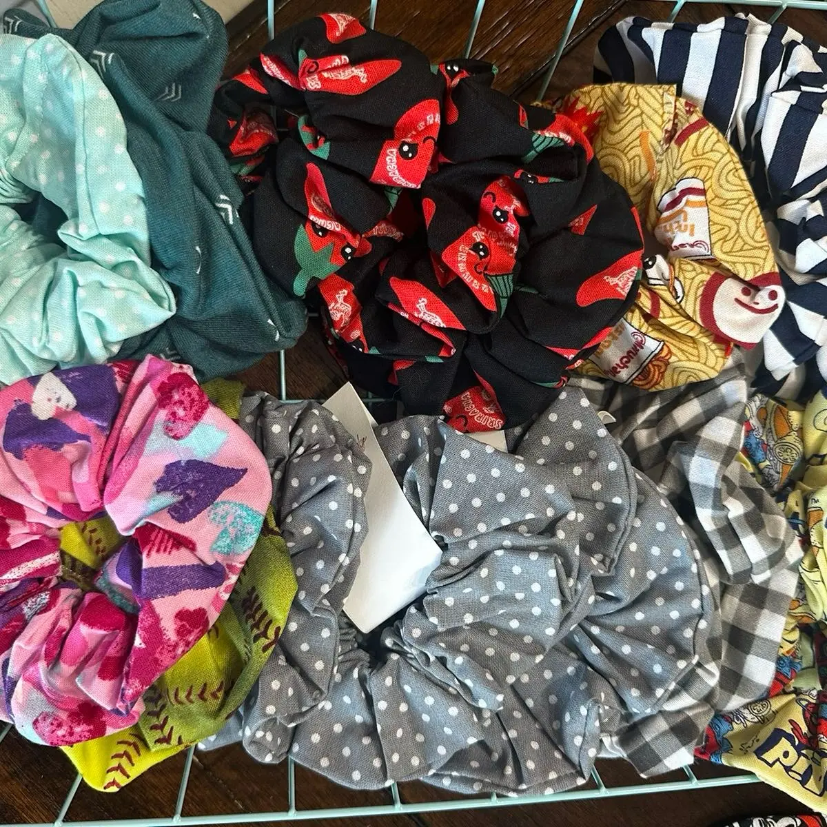 Handmade hair scrunchies
