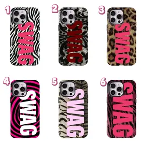 SWAG Millennial Hot Girl Phone Cases: Leopard Print | Zebra Print | Lace Trendy Cool Drop-Proof Protective Cases - Niche and Unique Styles for iPhone 16/15/14/13/12/11/17 ProMax Plus for Samsung phones, suitable for both men and women, Perfect Gift
