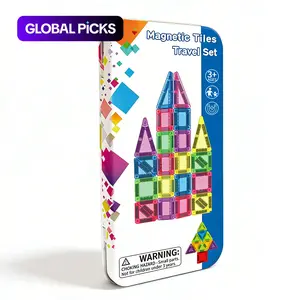 Mini magnetic building block children's toys, convenient travel set, STEM learning and creative building magnetic toys, Magnetic tiles, ideal gifts for boys and girls, suitable for New Year, back-to-school season birthday gifts