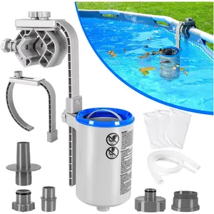 Above ground pool skimmer comes with 3 skimmer socks heightadjustable wall mount surface skimmer heavyduty floating pool skimmer autoskimming leaves fine debris from pool surface