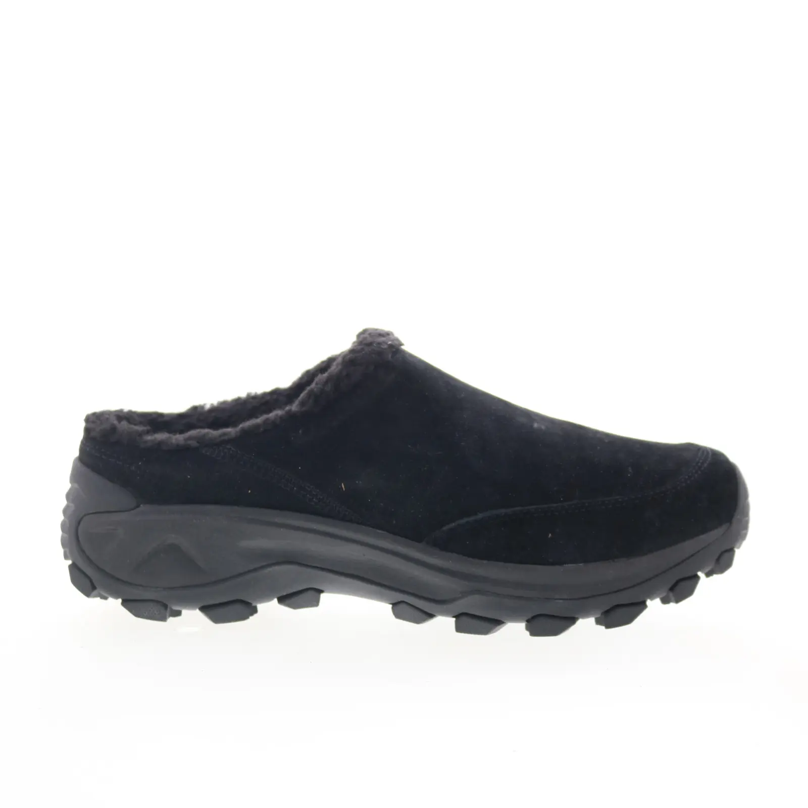 Merrell Winter Slide J005130W Womens Black Wide Nubuck Clog Flats Shoes