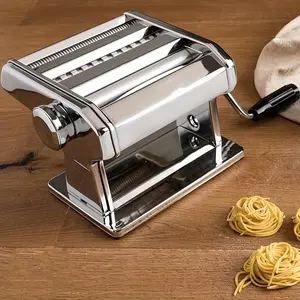 Stainless Steel Manual Pasta Maker 1pc Classic Hand Crank Noodle Maker for Spaghetti Fettuccine Lasagna Durable Kitchen Tool Perfect Mother's Day Gift for Cooking Enthusiasts E56