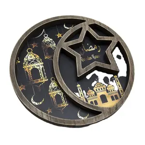Ramadan Kareem Star & Crescent Bamboo Platter