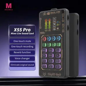 MAOMAO X55 Pro Handheld Sound Card Kit | Portable Audio Interface for Phone & PC | Professional Chipset for Podcast & Streaming