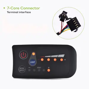 S810 Sm7pin Electric Bicycle Computer, Speedometer Odometer for Scooters, Wired Waterproof Controller Connection, Uart 2 Protocol Only, Bike Computer