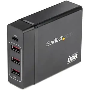 StarTech DCH1C3A 60W USB-C Fast Charger - 3 USB Ports Portable Multi-Device Adapter, for Smartphone, Cellphone, Mobile & Electronic Gadgets (C-Type Adapter)