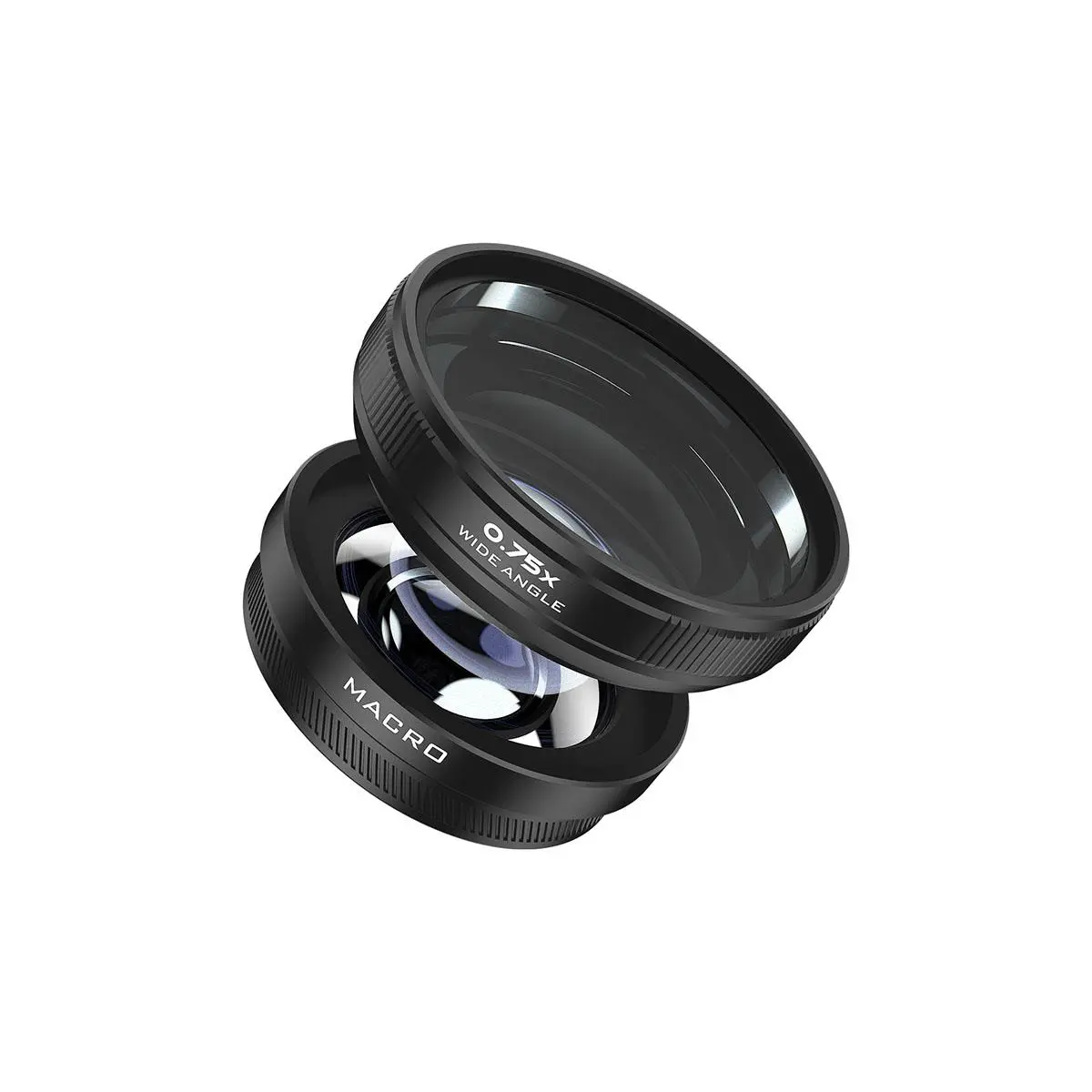 Freewell 2-in-1 0.75x Macro Wide Angle Lens for Fujifilm X100VI and X100V Cameras, Black