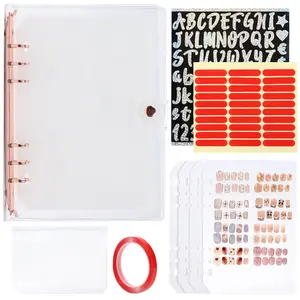 40 PCS Clear Press On Nail Organizer & Packaging Box with Tape - Professional Fake Nail Storage for DIY & Nail Techs