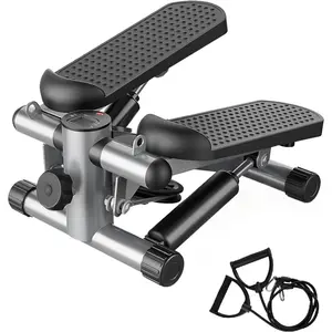 Mini Stair Stepper with Resistance Bands - Compact Home Exercise Equipment for Small Spaces
