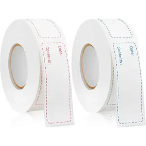 1000 count Freezer Labels,  1 x 3 Inch  Labels Removable Date Stickers for Freezer, Refrigerator  Containers (2 Rolls, 500 Labels/Roll)