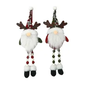 11" Santa's Workshop Reindeer Gnome Ornaments, Set of 2