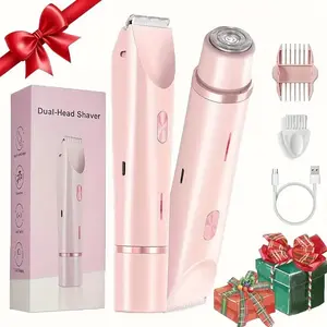 2 In 1 Electric Lady Shaver, Body Hair Removal Epilator, Gifts For Women, Mother's Day Gift Product features: 1.Trim armpit hair2.trim eyebrows3.trim sweat hair, trim face, body hair，pubic hair. Pink，Comfort，electric shaver tiktokshopspri