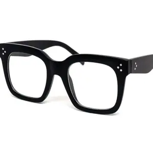 Black Oversized Frame with Clear Lens- Classic Design, Lightweight Construction