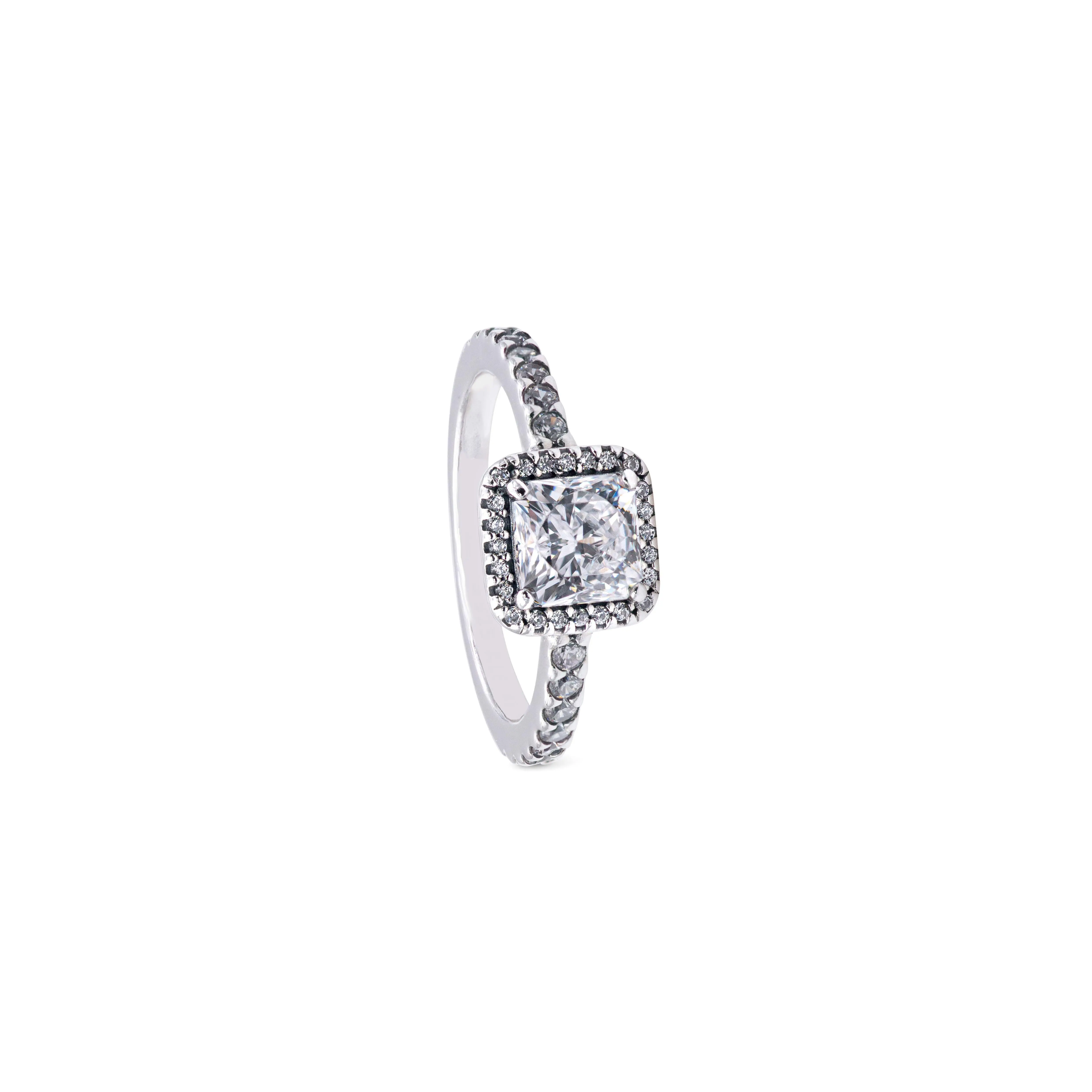PANDORA Square Sparkle Halo Ring 198863C01-50