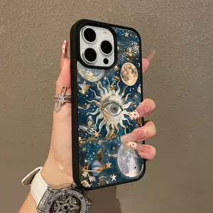 Trendy Magnetic Case for iPhone11/12/13/14/15/16/17/promax Celestial Occult Art MagSafe Ready, Ultra Thin & Shockproof | Cute Pick for Girls